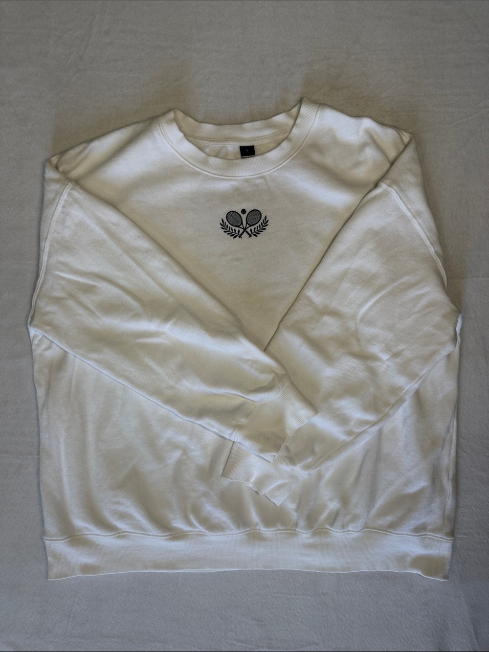 Women’s Crewneck Sweatshirt with Tennis Crest